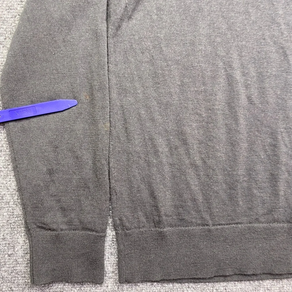 Banana Republic Mens Merino Wool Crew Neck Sweater Gray Size L Preppy
